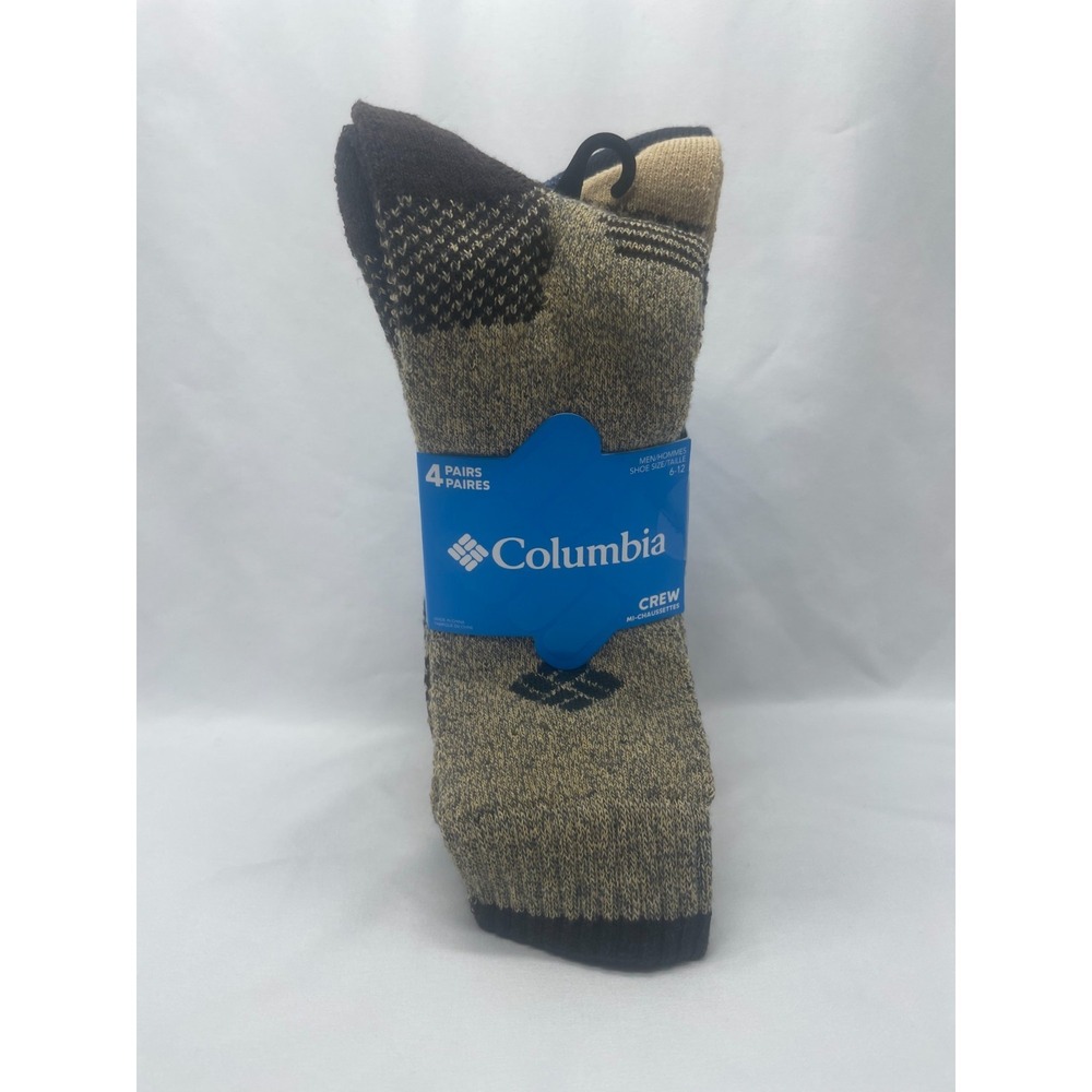 Columbia Sportswear Marled Midweight Crew Socks-All Season Outdoor 4/pk Men 6-12